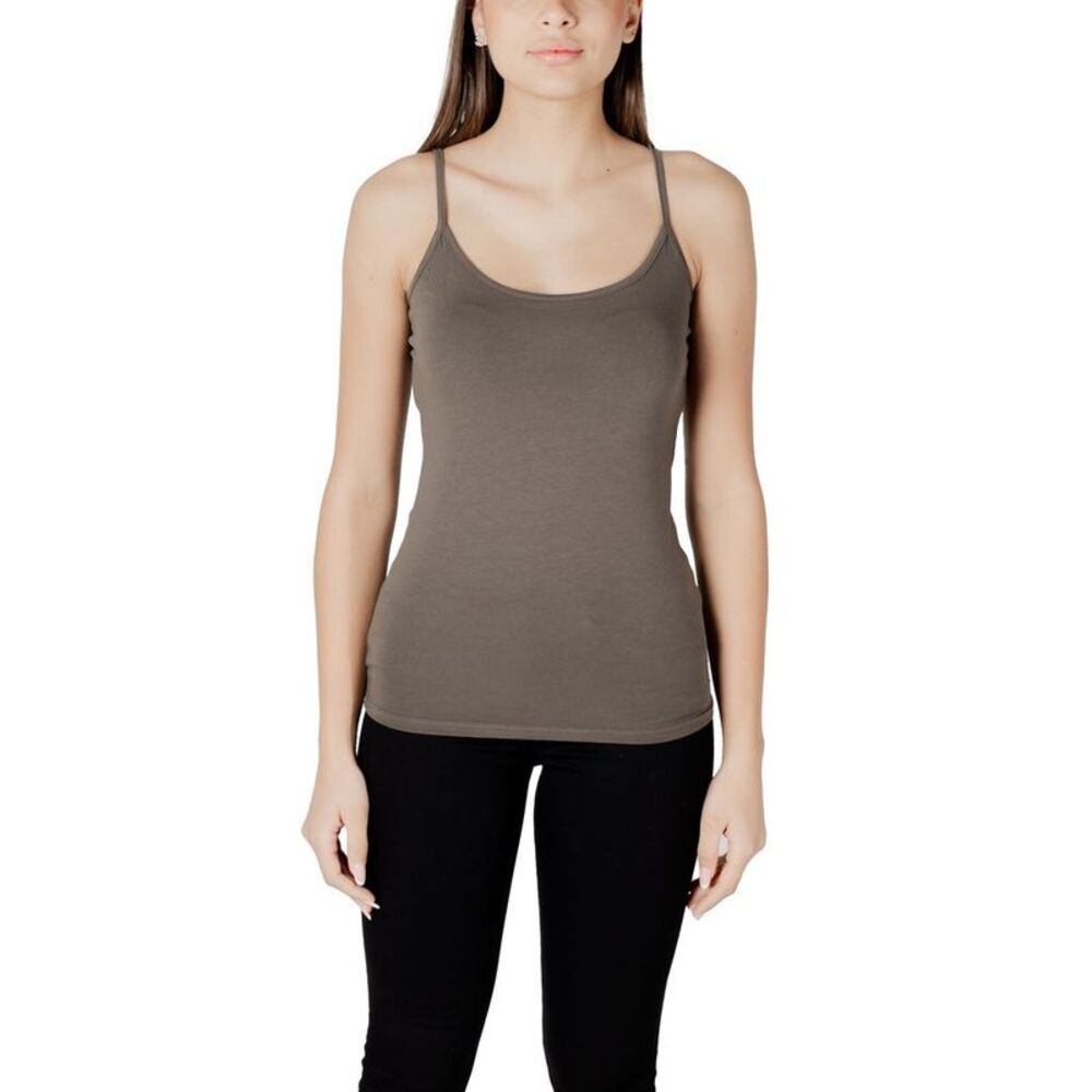 Morgan De Toi Green Cotton Tank Women's Tops